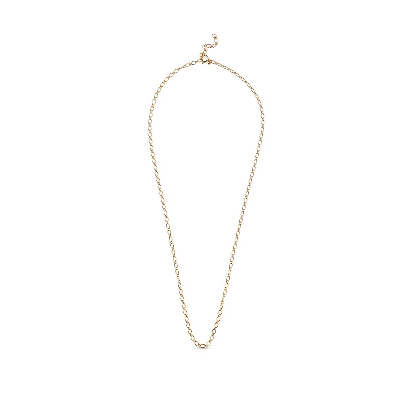 Enamel Simple Charm halskæde i forgyldt sølv - N135G
